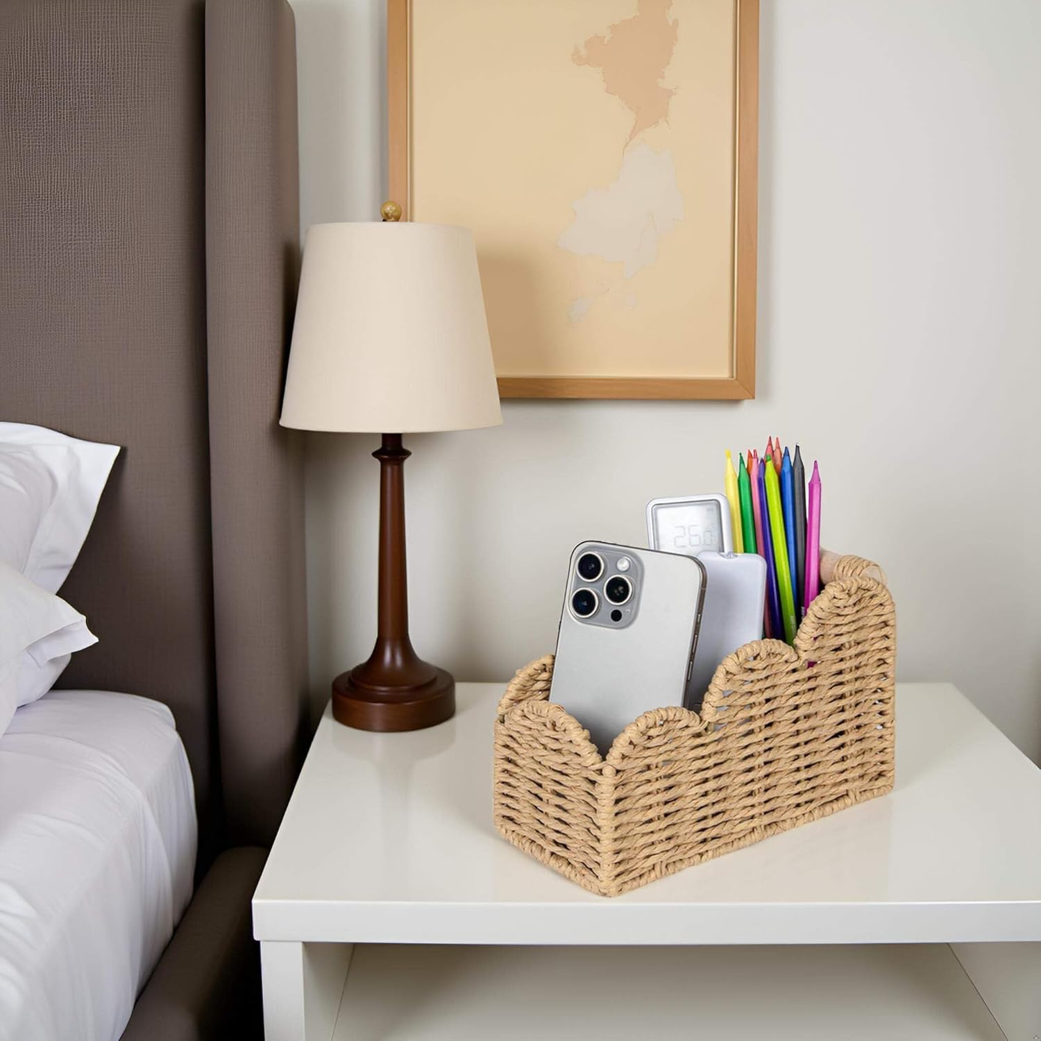 Remote Pen&Pencil Holder Cup / Beige / 3 Slots