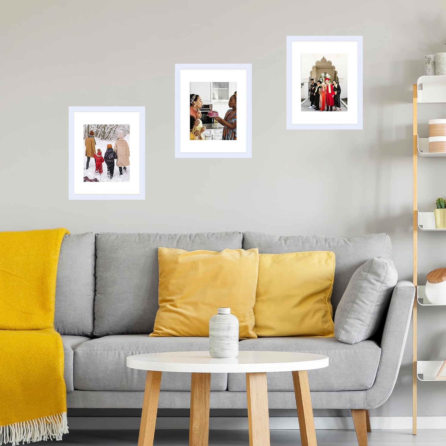 10x14 Picture Frame Set of 12 for 30 x 40 cm Diamond Art Painting, Display 8.5x11 with Mat or 10x14 without Mat, Wood