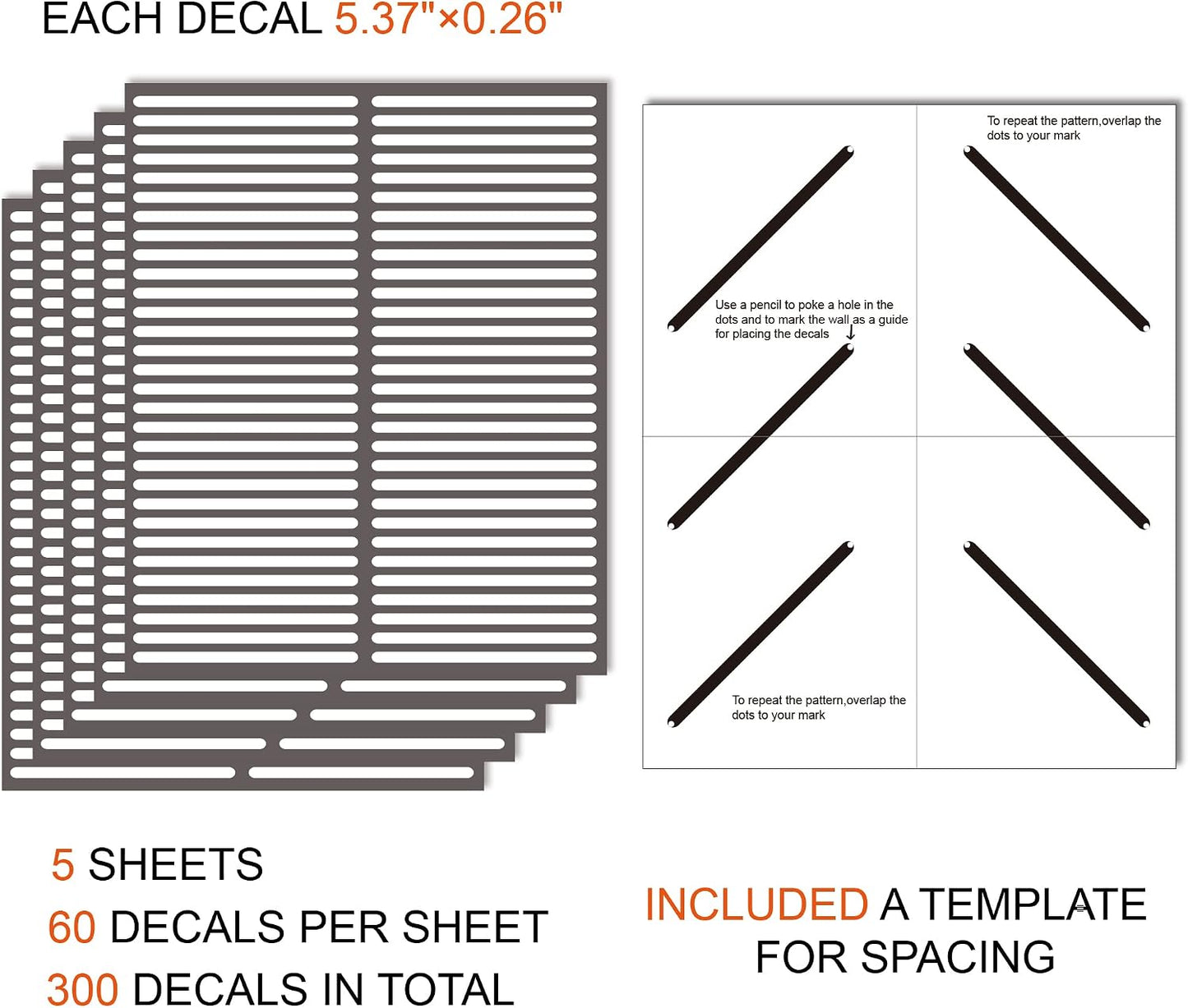 Peel and Stick Modern Boho Wall Stickers / White