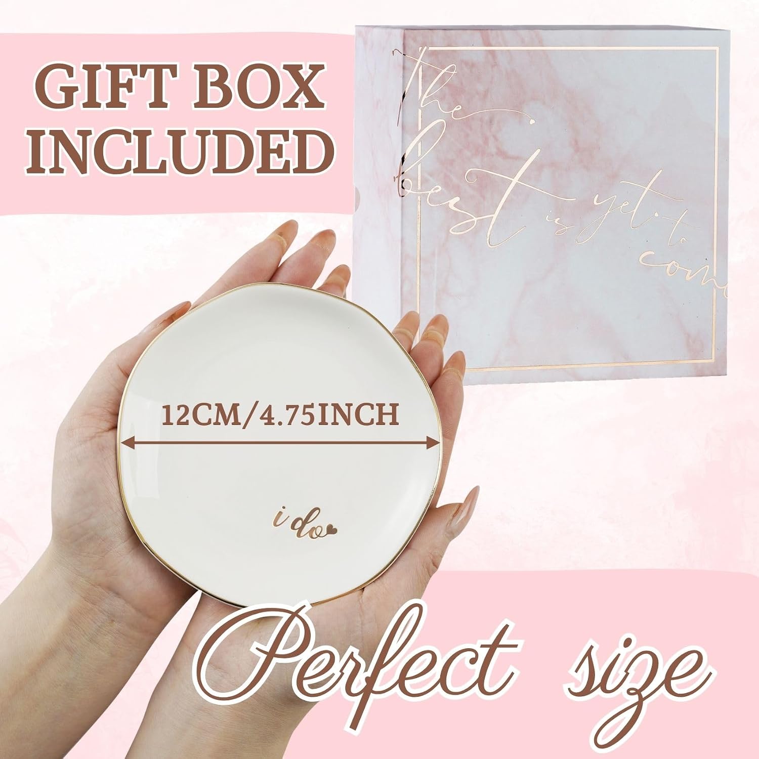 Engaged Gifts Ring Holder Dish / I Do