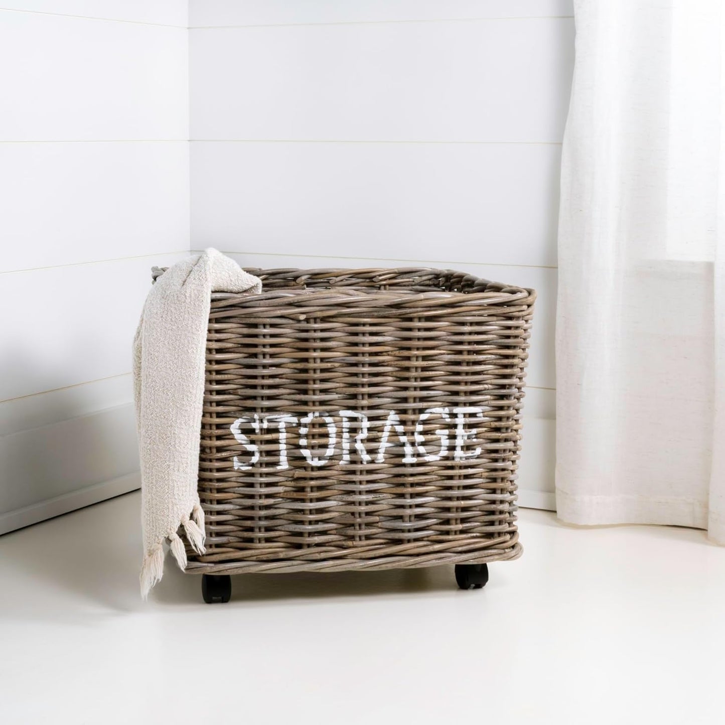 BSK1001A Yael Coastal Hand-Woven "STORAGE" Rattan Basket