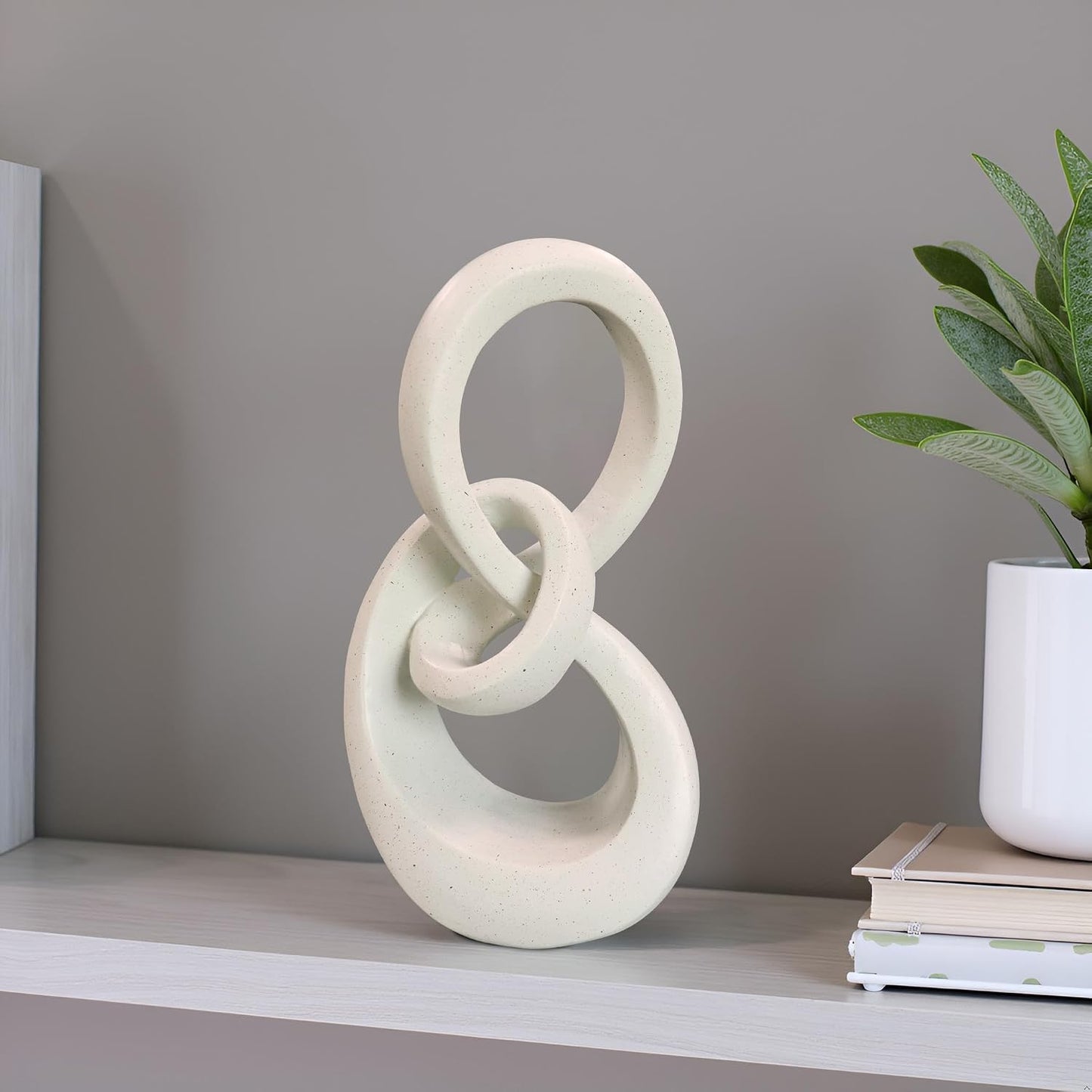Coffee Table Statues / 11.42"light Gray