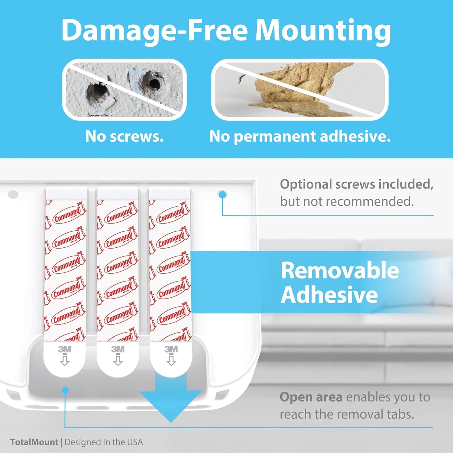 Hole-Free Remote Holder / White