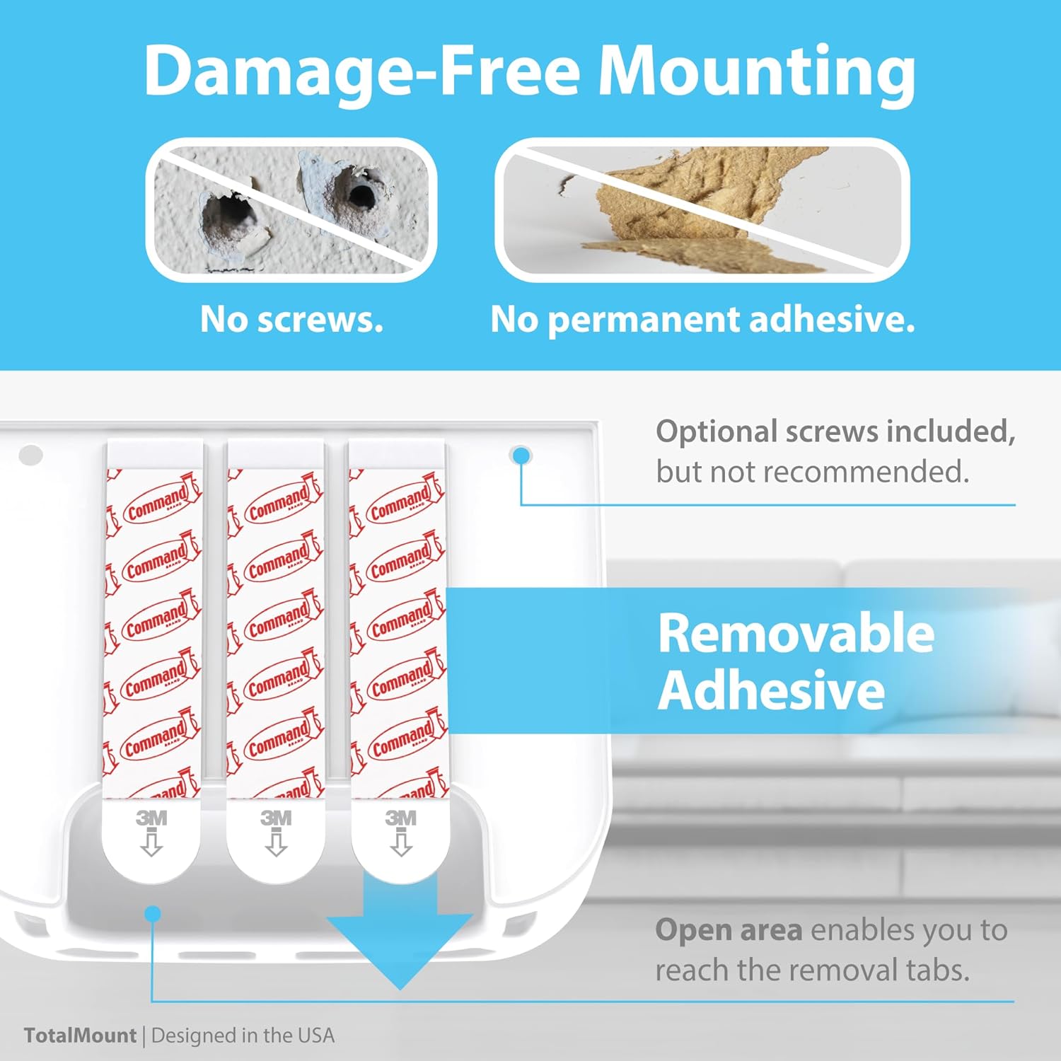 Hole-Free Remote Holder / White