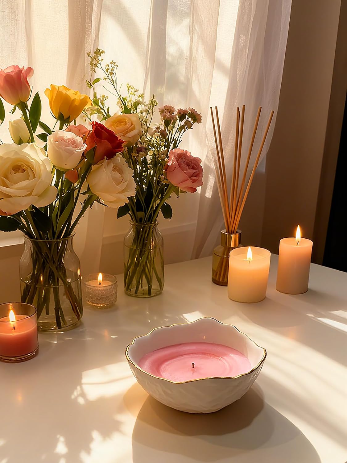 Bowls Resin Container Mold Fruit Storage Tray Craft Mold Round Tray Moulds Candle Holder / Bowl