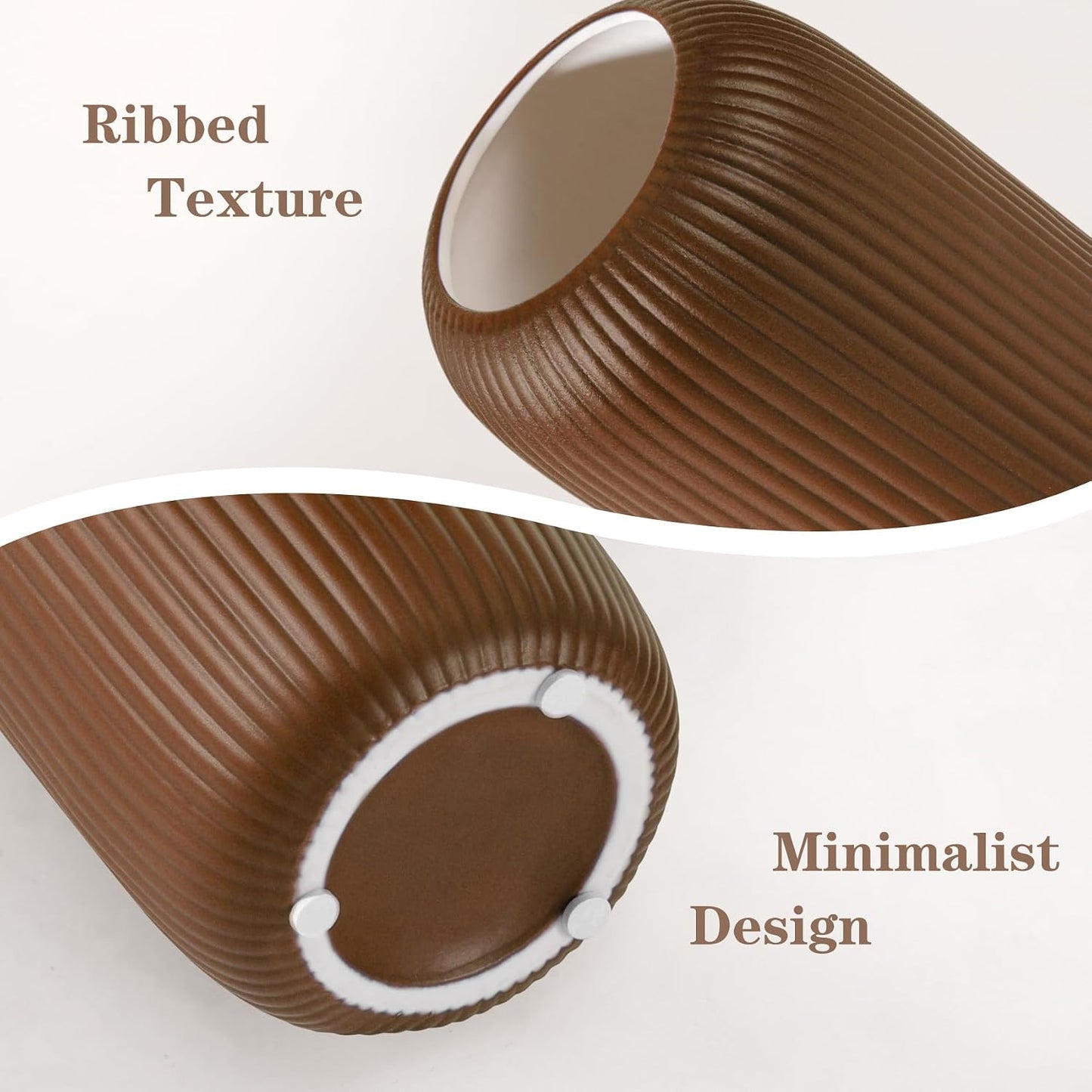 Ceramic Vase for Flowers / Caramel