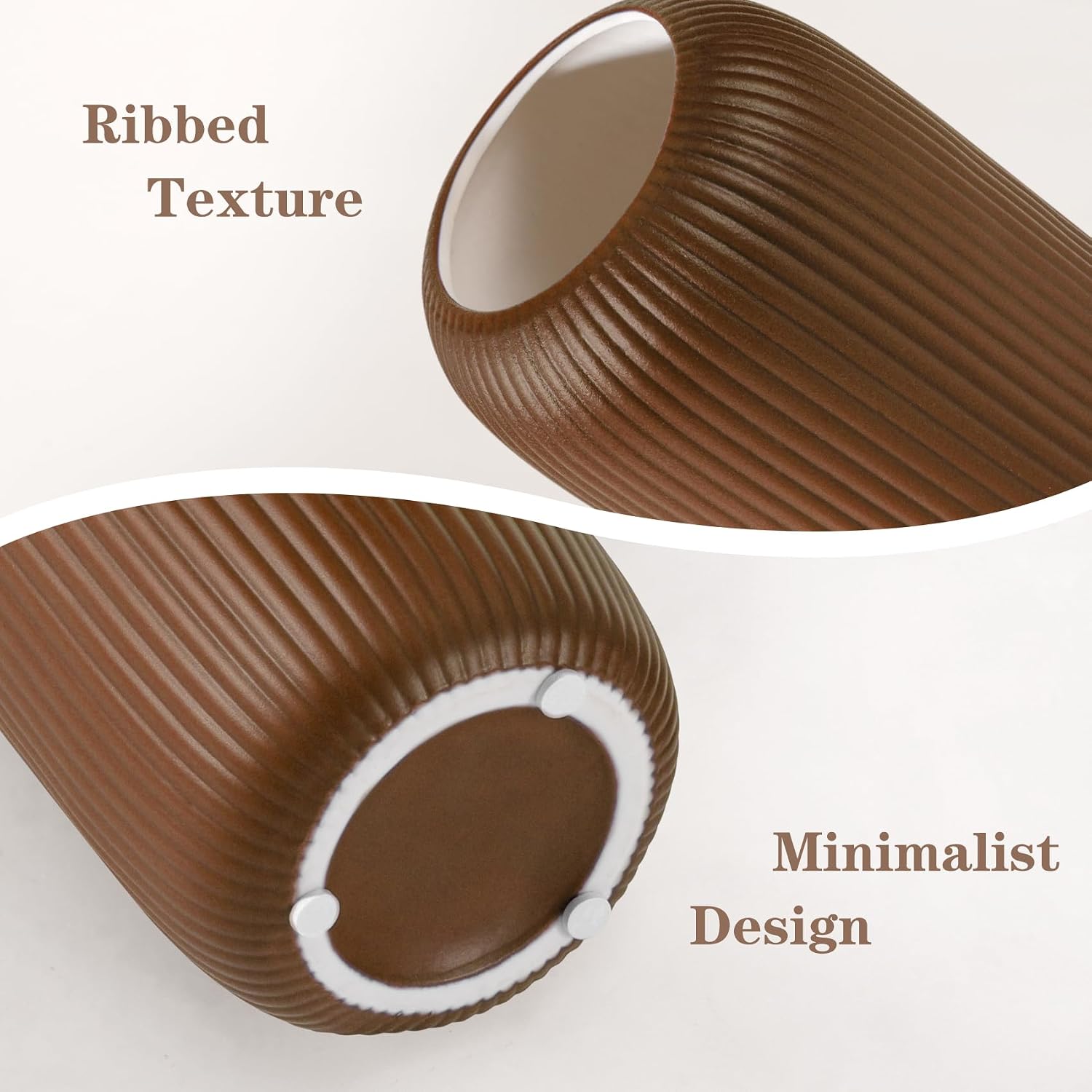 Ceramic Vase for Flowers / Caramel