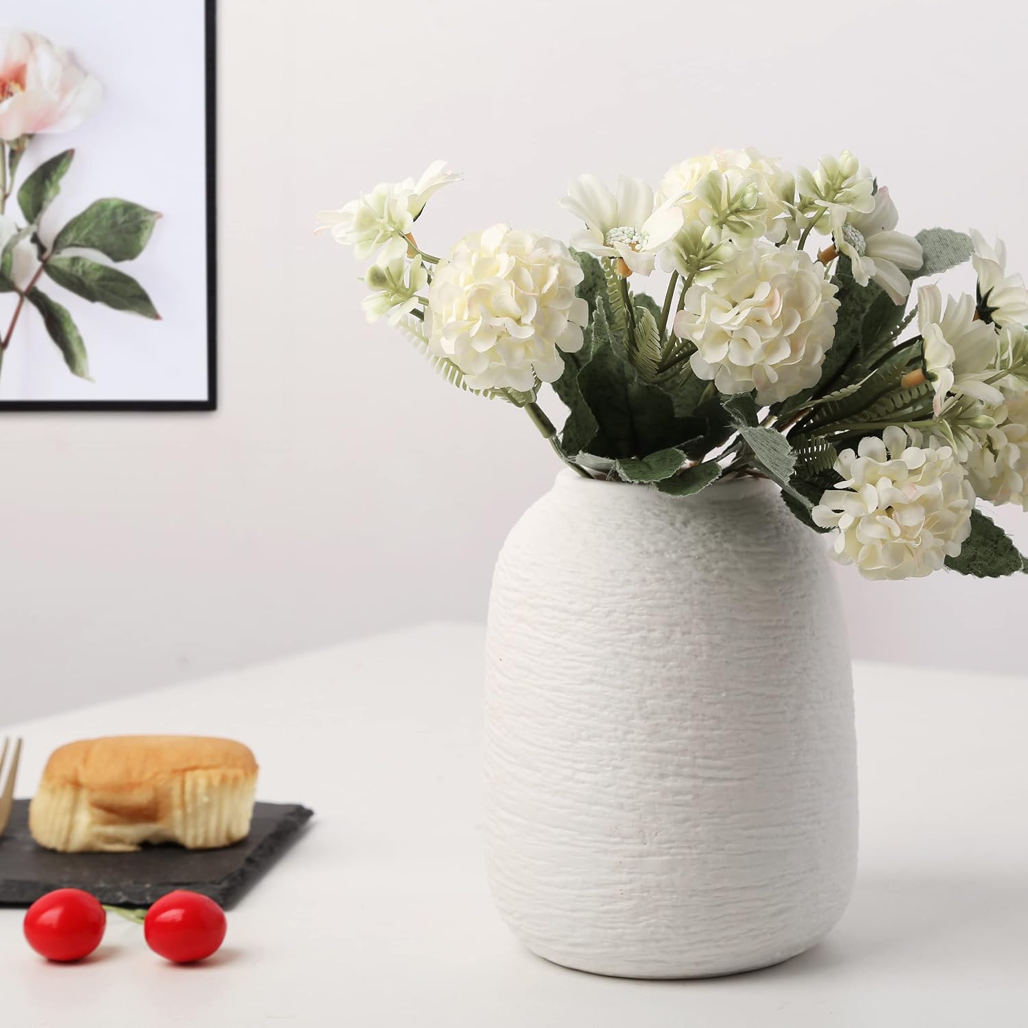Ceramic Vase / Modern Flower vase / Zj White