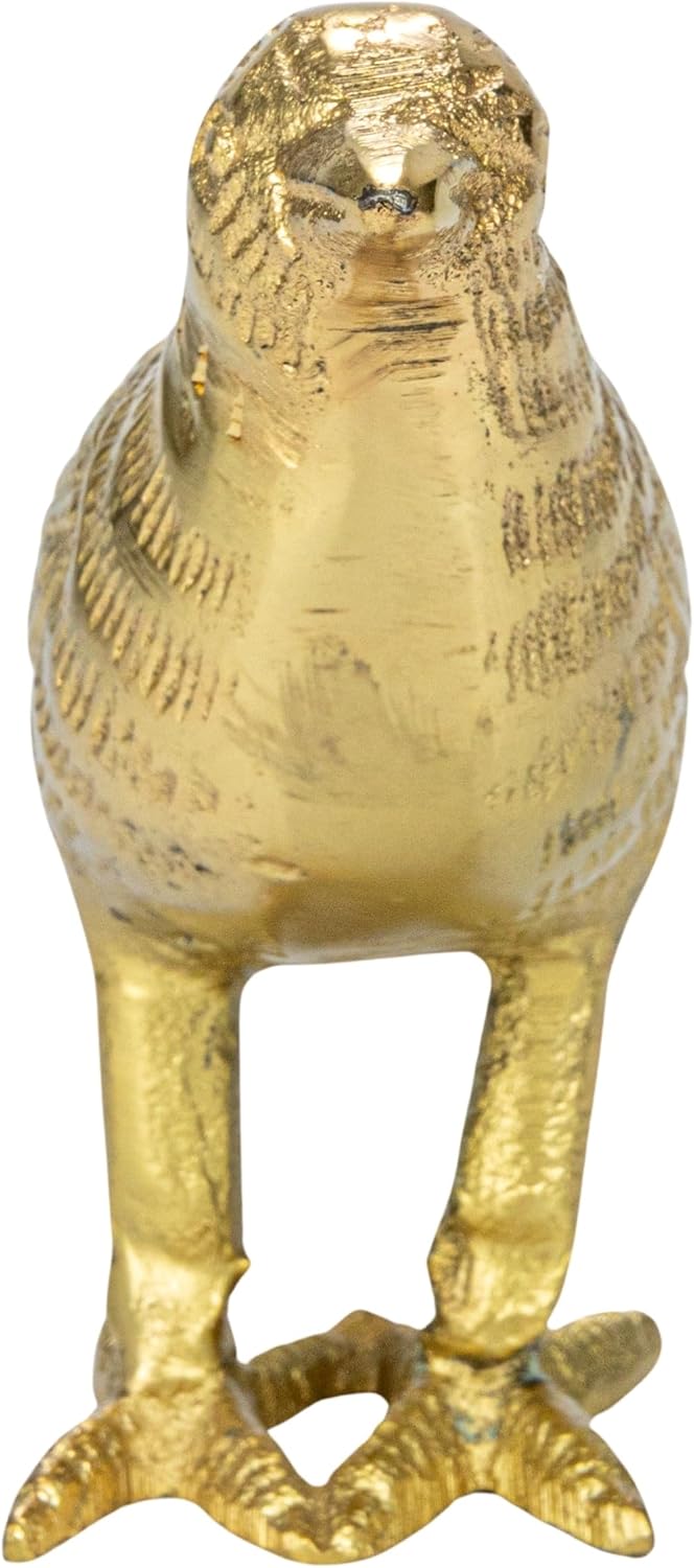 Creative Co-Op Cast Aluminum Bird Accent Decor / Gold
