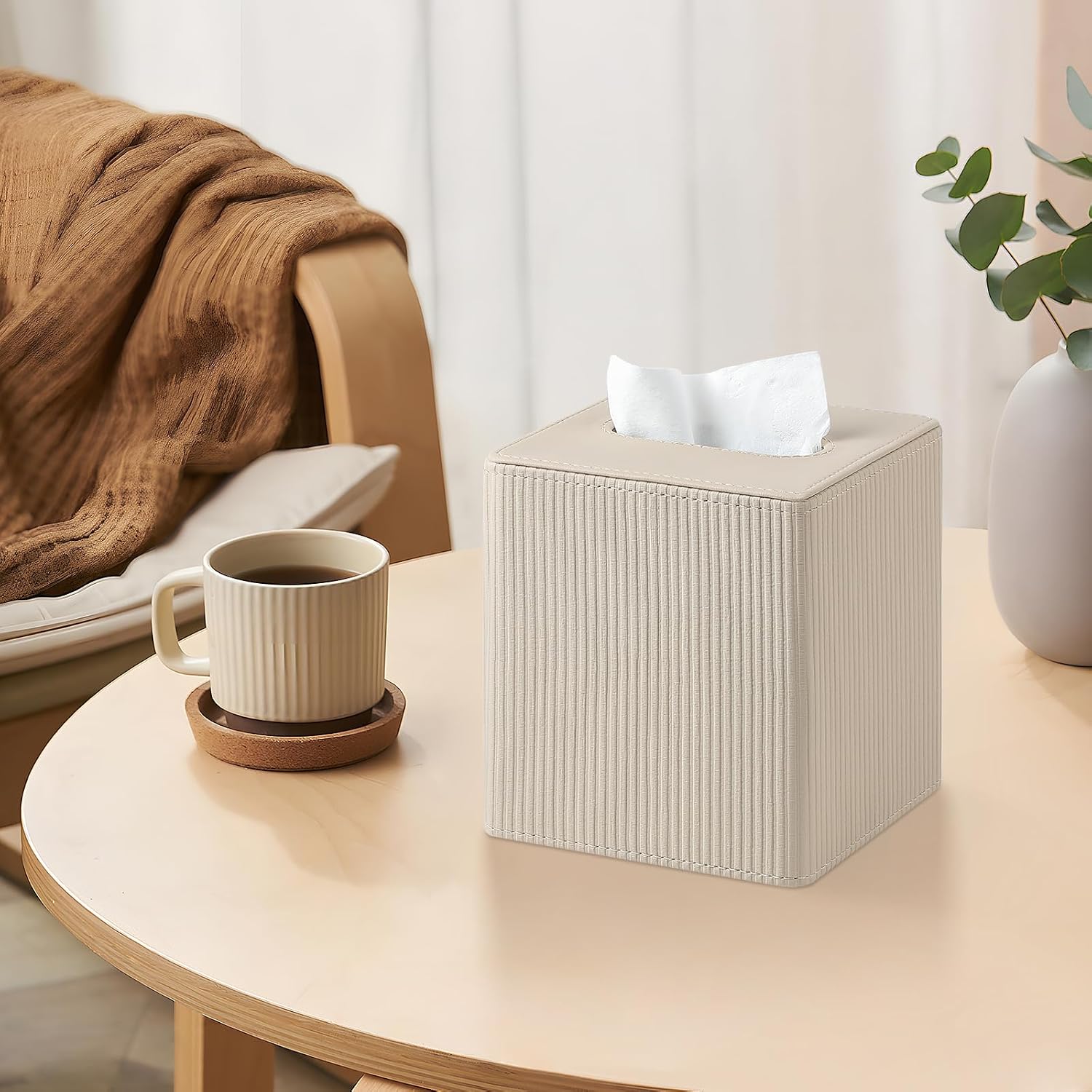 Tissue Box Cover Square / Beige