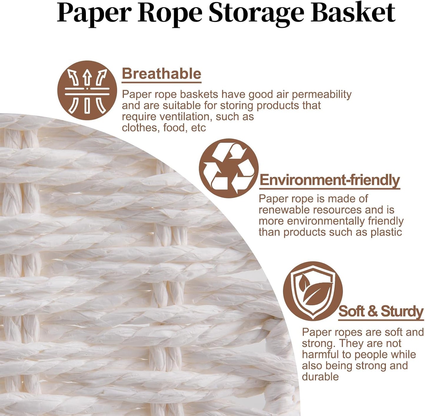 Scalloped Wicker Baskets / White