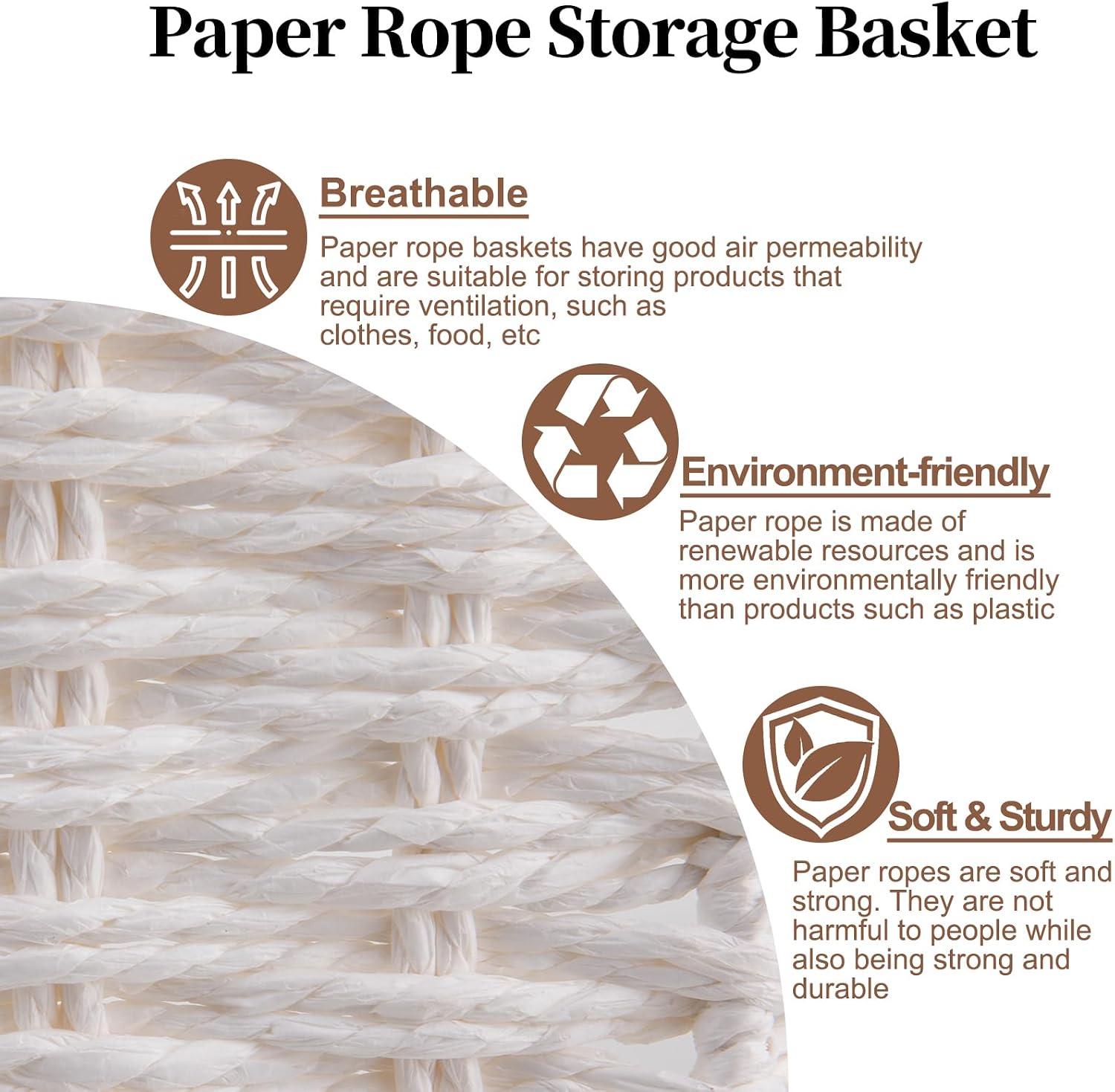 Scalloped Wicker Baskets / White