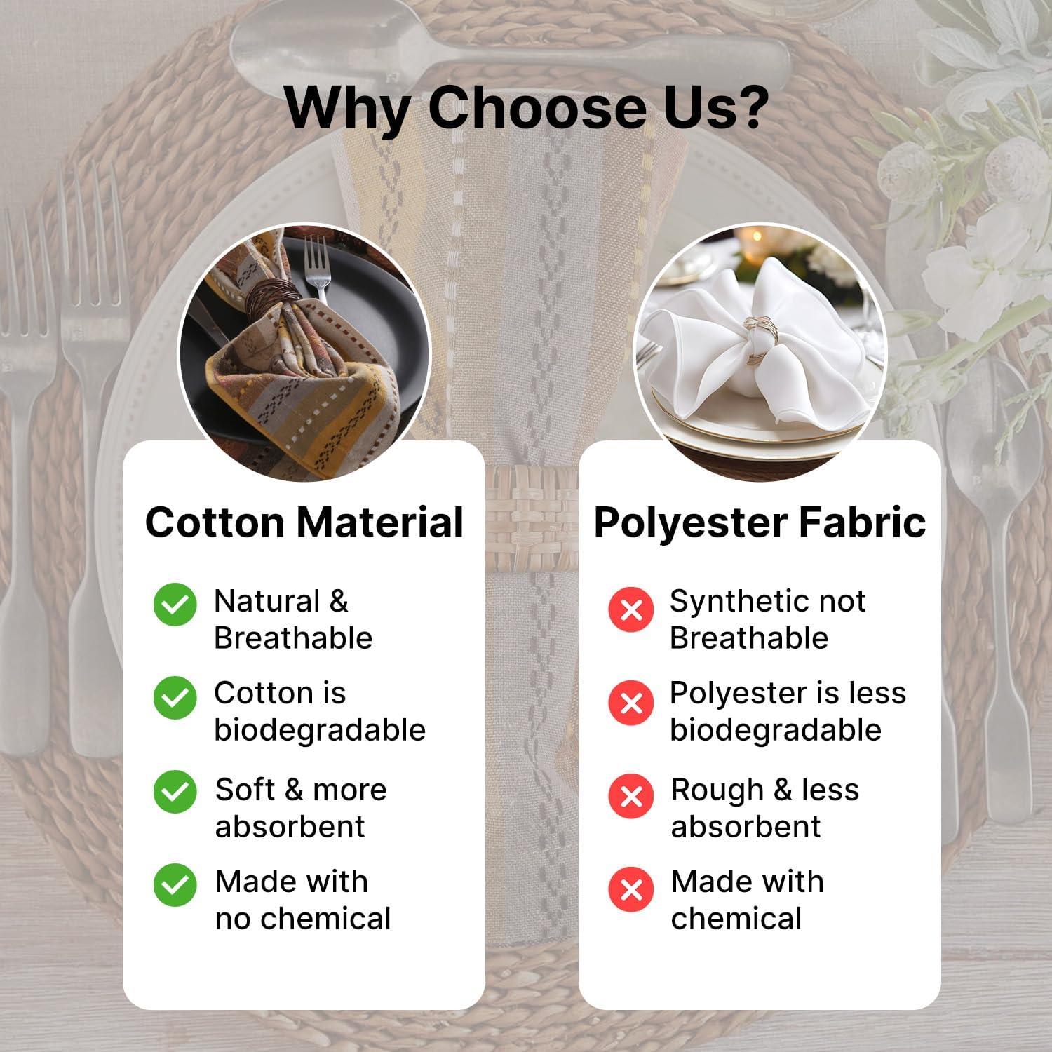 LFH Home Cotton Rich Cloth Salsa Napkin Set of 12 Washable Soft Durable Striped Napkins for Dining Wedding Daily Use