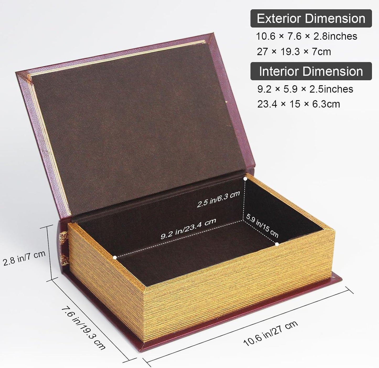 Faux Wood cover Storage for Hidden Jewelry / Classic Fairy Tale