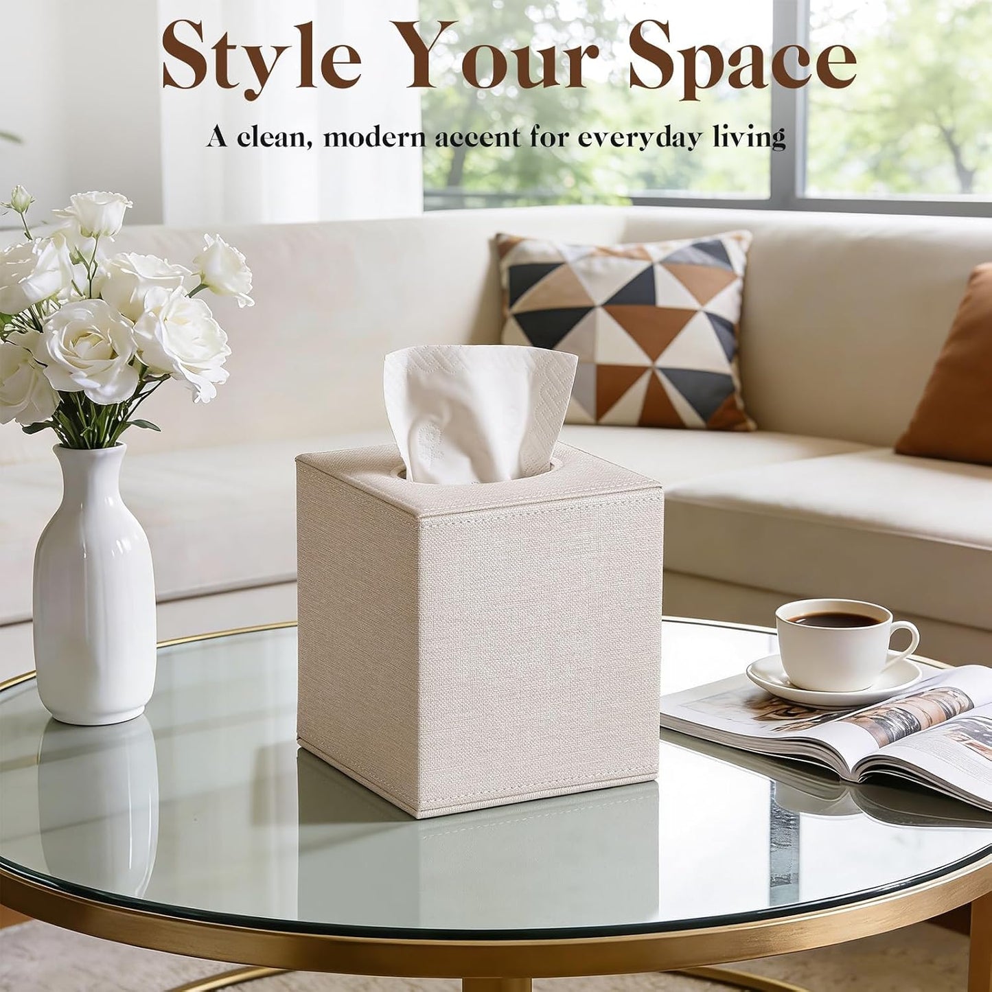 Modern Cube Tissue Holder / Set of 2