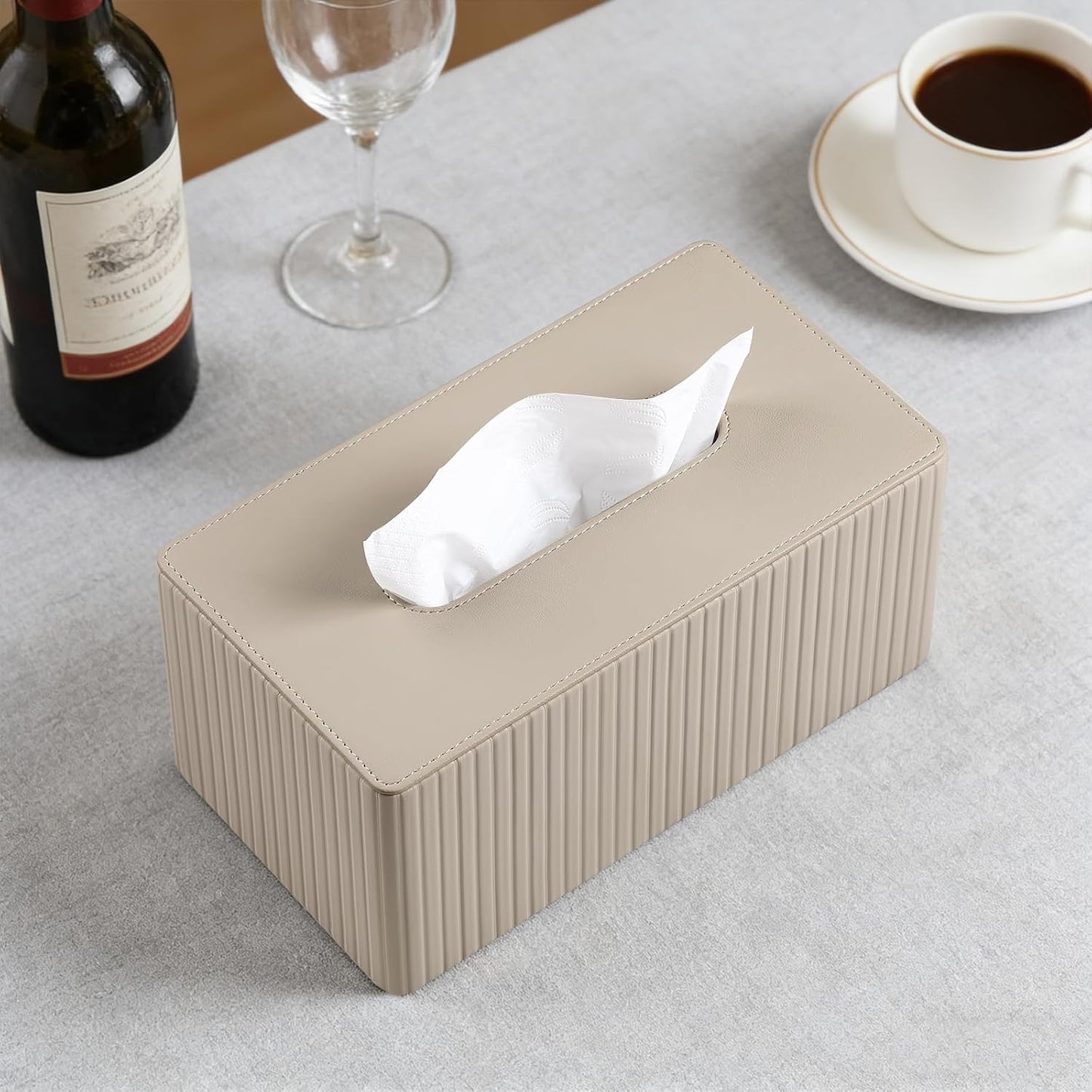Rectangle Tissue Box Holder / Beige