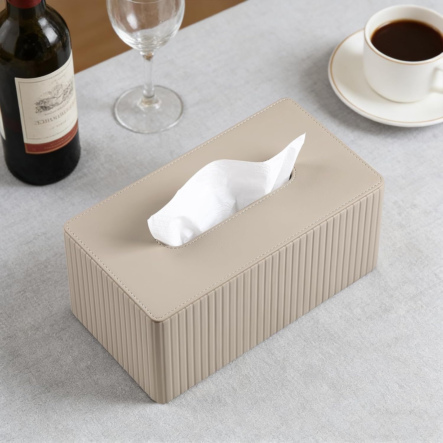 Rectangle Tissue Box Holder / Beige