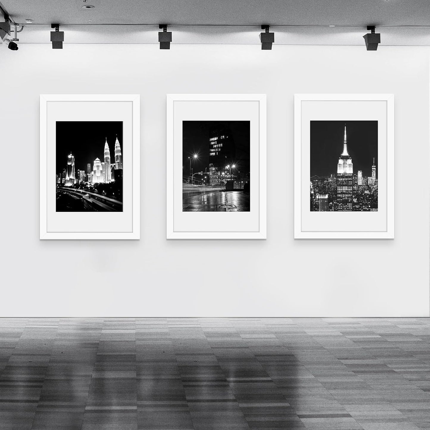 22.375x34 White Poster Frame, Picture Frame for Wall, 3 Pack | Fits 18x24 Photos With Mat or 22.375x34 Without Mat