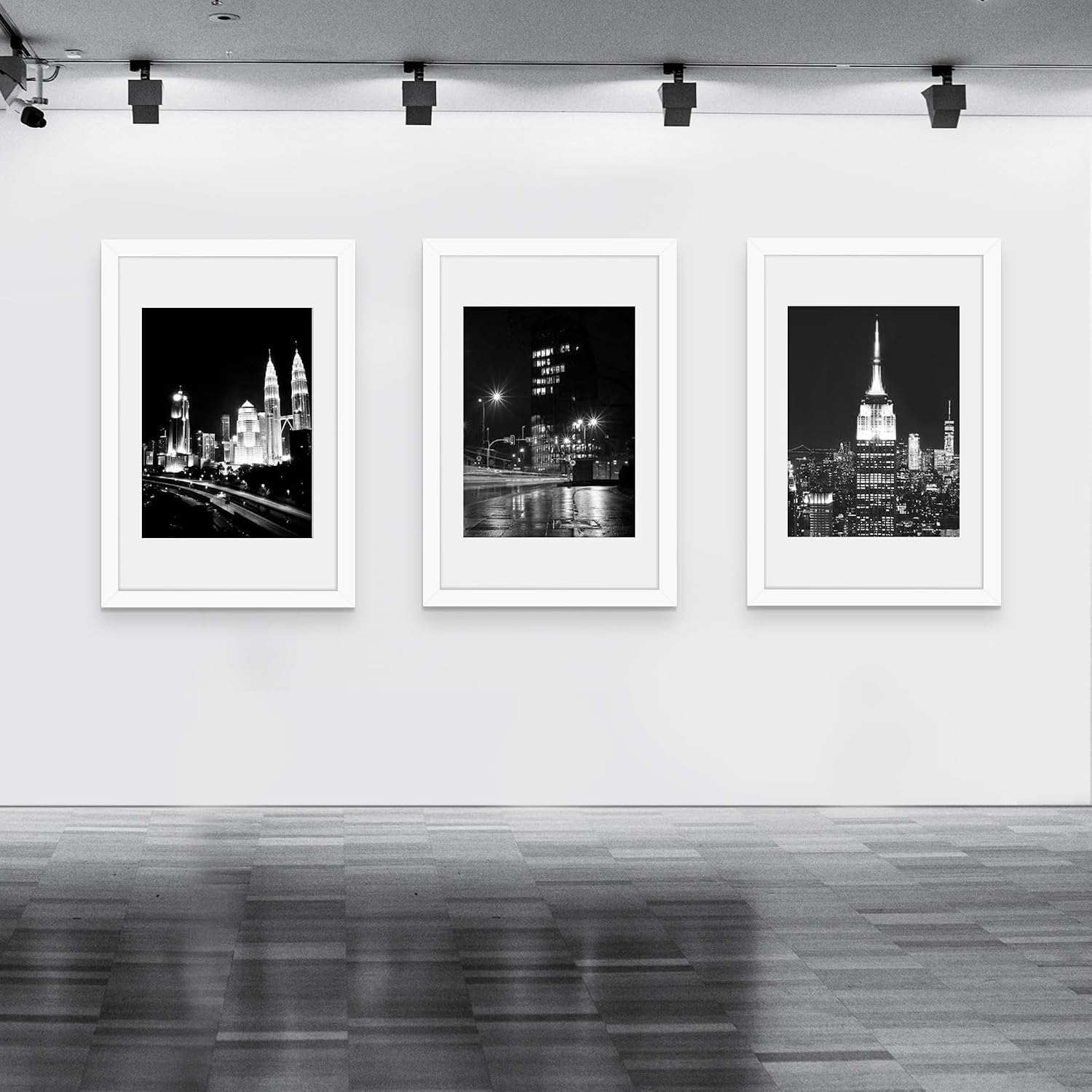 22.375x34 White Poster Frame, Picture Frame for Wall, 3 Pack | Fits 18x24 Photos With Mat or 22.375x34 Without Mat