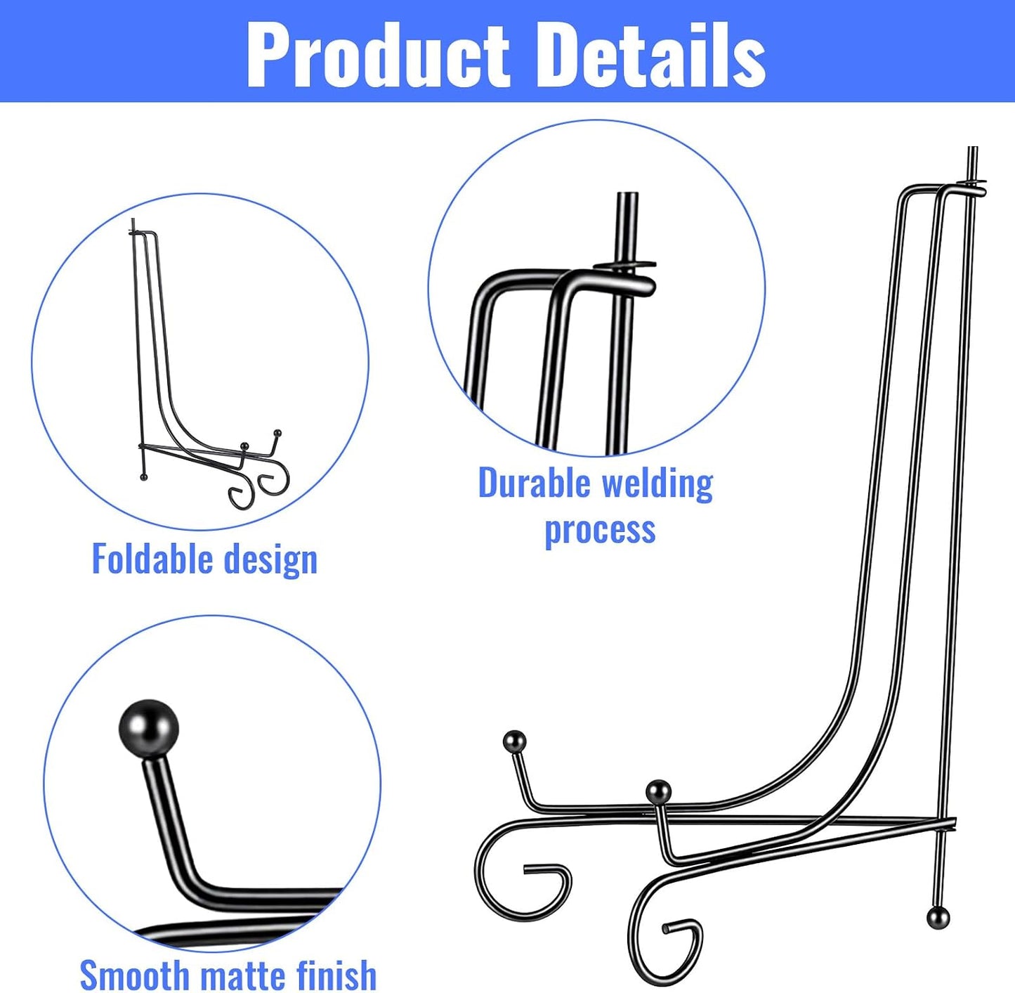 Iron Plate Holders / Black / Set of 12