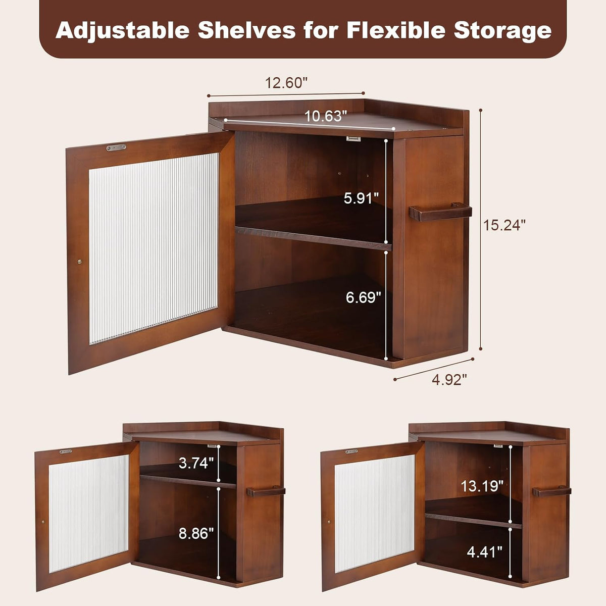 Corner Bread Box For Kitchen Countertop,2 Tier Bread Bin With Acrylic Door Panel,Adjustable Shelf & Hanging Rack,Food