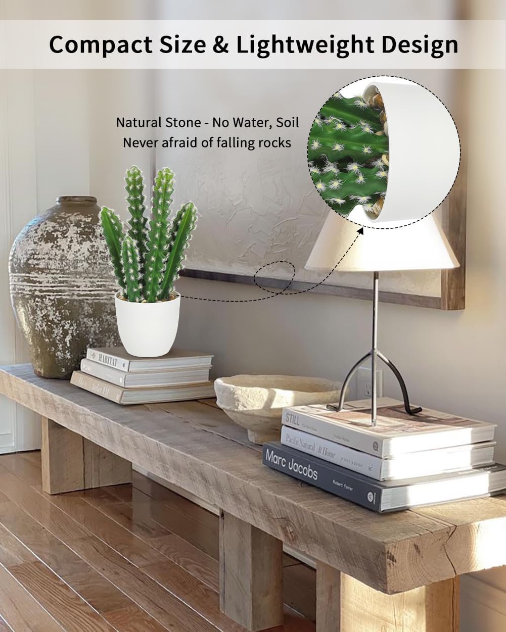 Artificial Cactus Plants Small Faux Cactus Plants Indoor Fake Desert Cacti / Sup_209 / 10.8 Inch