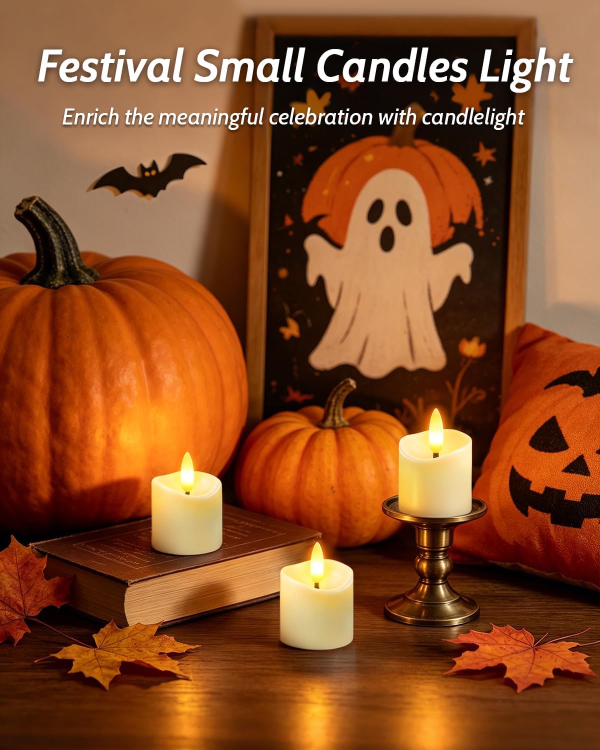 6 Pack Small Rechargeable Flameless Candles with Remote Timer | 1.5"x2" LED Tea Lights Votive Fake Candles Flickering