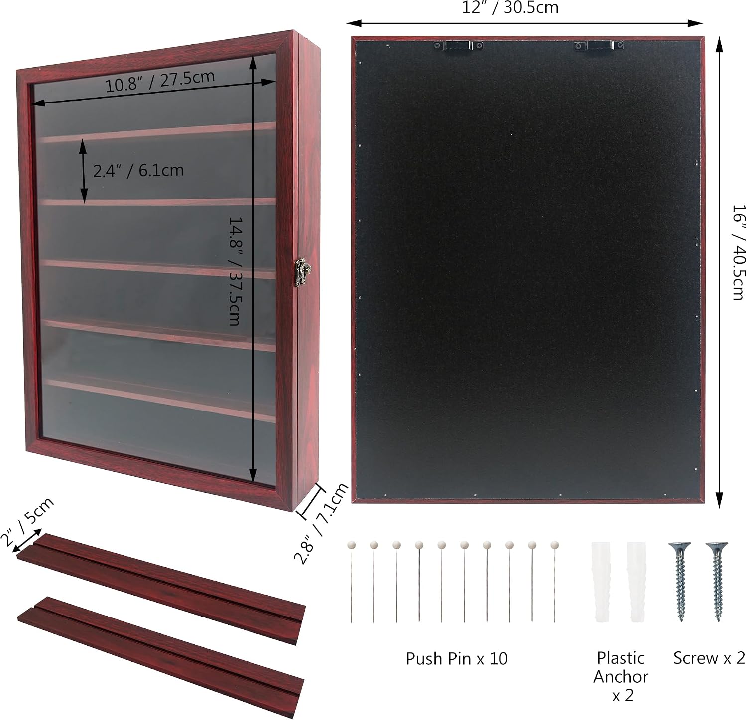 FramePro Shadow Box Frame with Removable Shelves, Deep Memory Box Display Case for Collector, Keepsake Coins Military