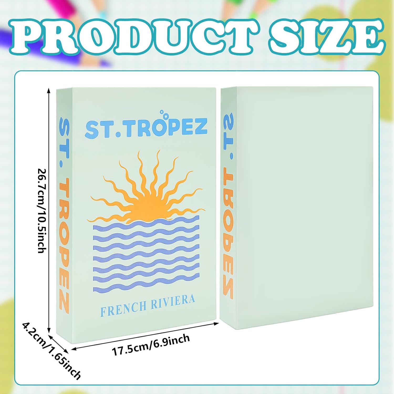 Preppy Decorative Books Foldable Fake Books Bundle Room Decor Aesthetic Coffee Table / Set of 6