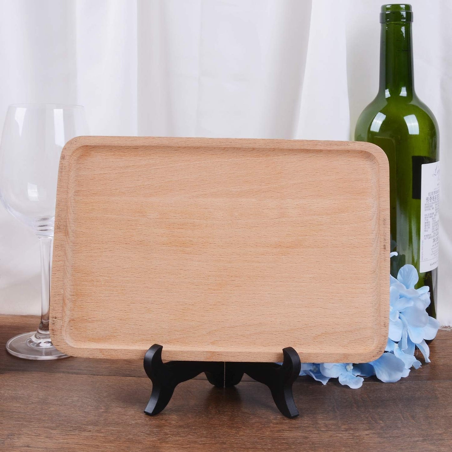 Wooden Display Stands Foldable Wood Easel Stands / Black / 5 Inch / Set of 6
