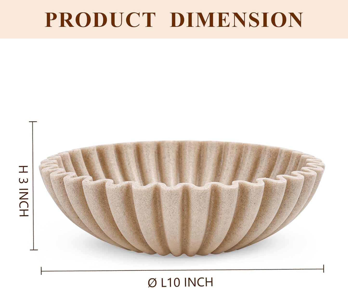Modern Handicraft Bowls / Beige / 1 Piece