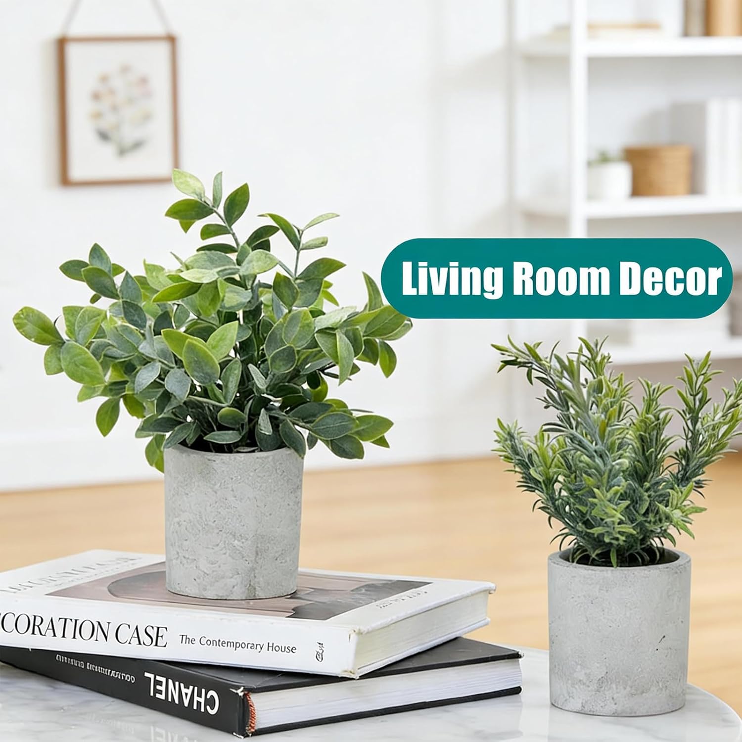 Small Eucalyptus Artificial Plants Indoor Greenery / Set of 3
