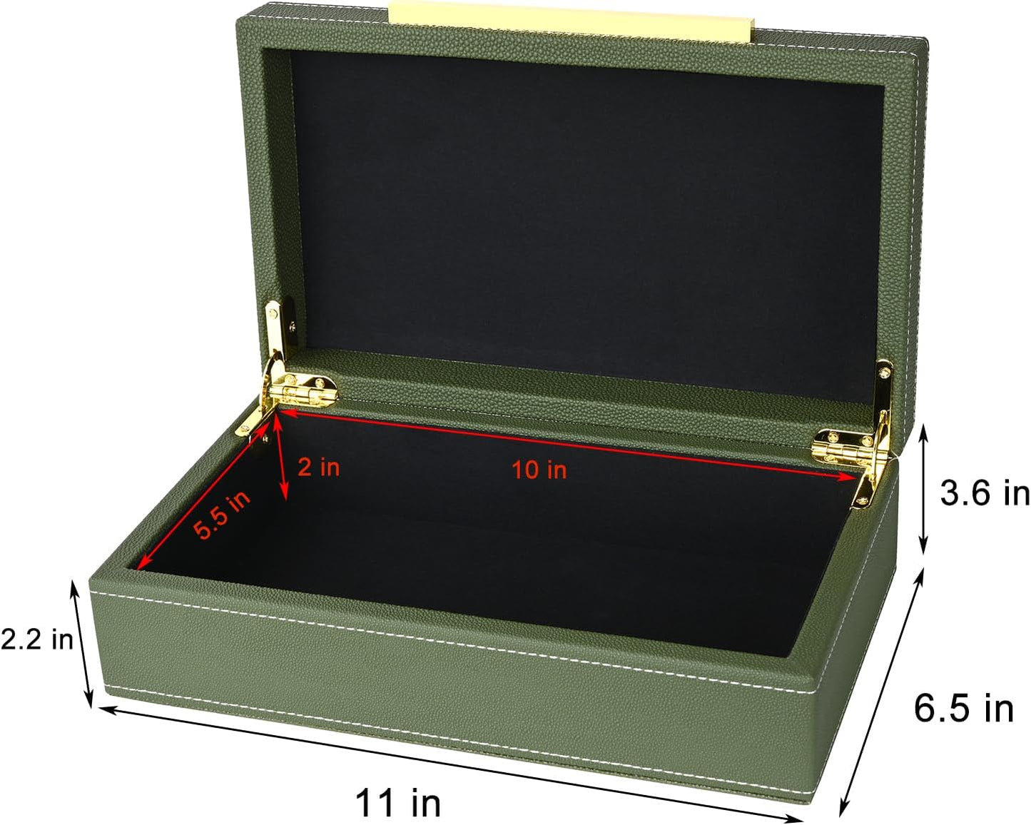 Keepsake And Memory Storage Decorative Boxes / 11 In / Green