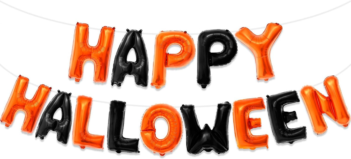 KatchOn Happy Halloween Balloon Banner – 16 Inch, Halloween Decorations