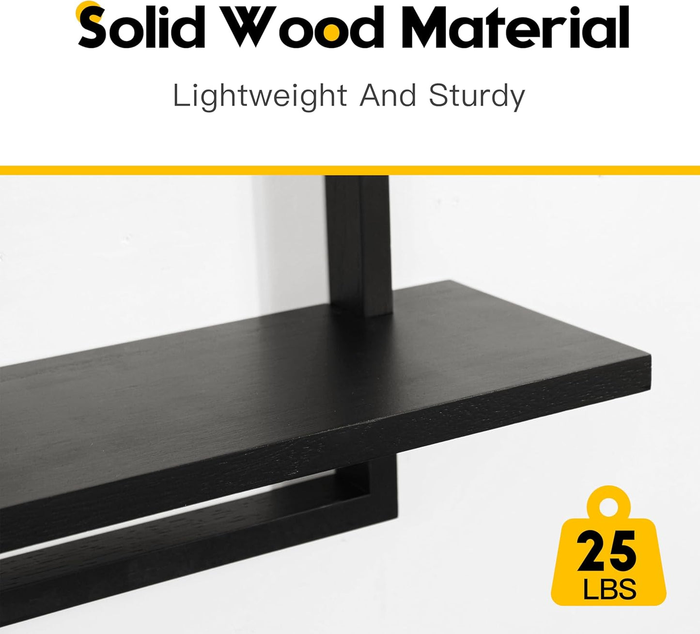 Square Floating Shelves / Black / Set of 2
