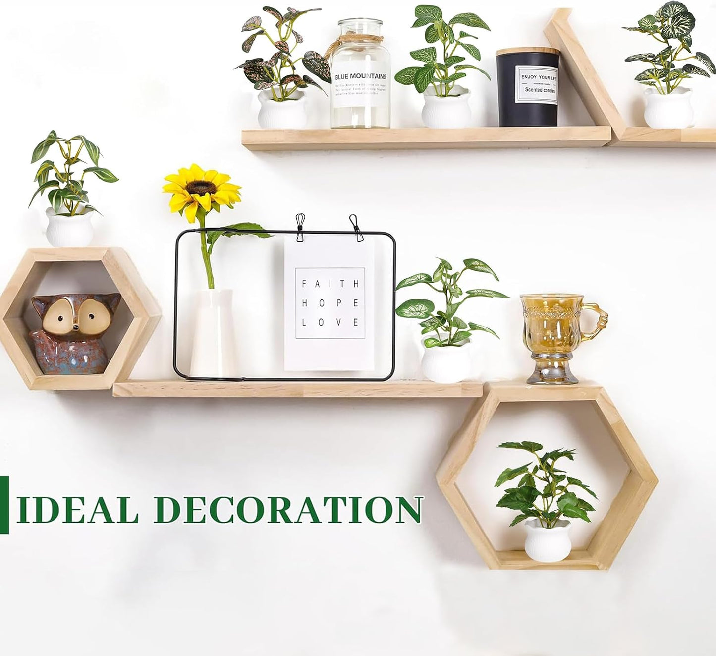 Small Artificial Plant Fake Plant Greenery Potted Indoor Faux Plant Houes Office / 6-palm / Set of 6