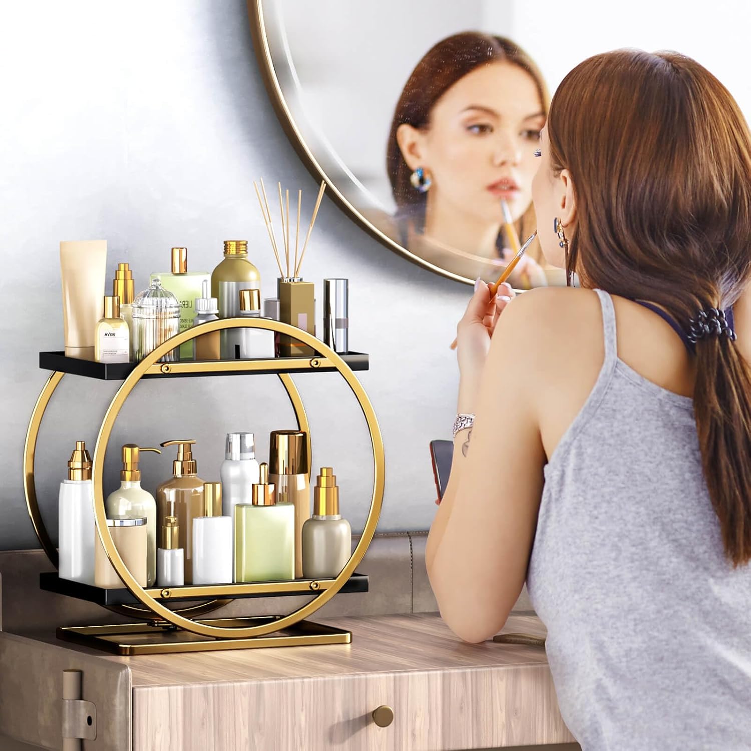 Makeup Organizer for Vanity / Black