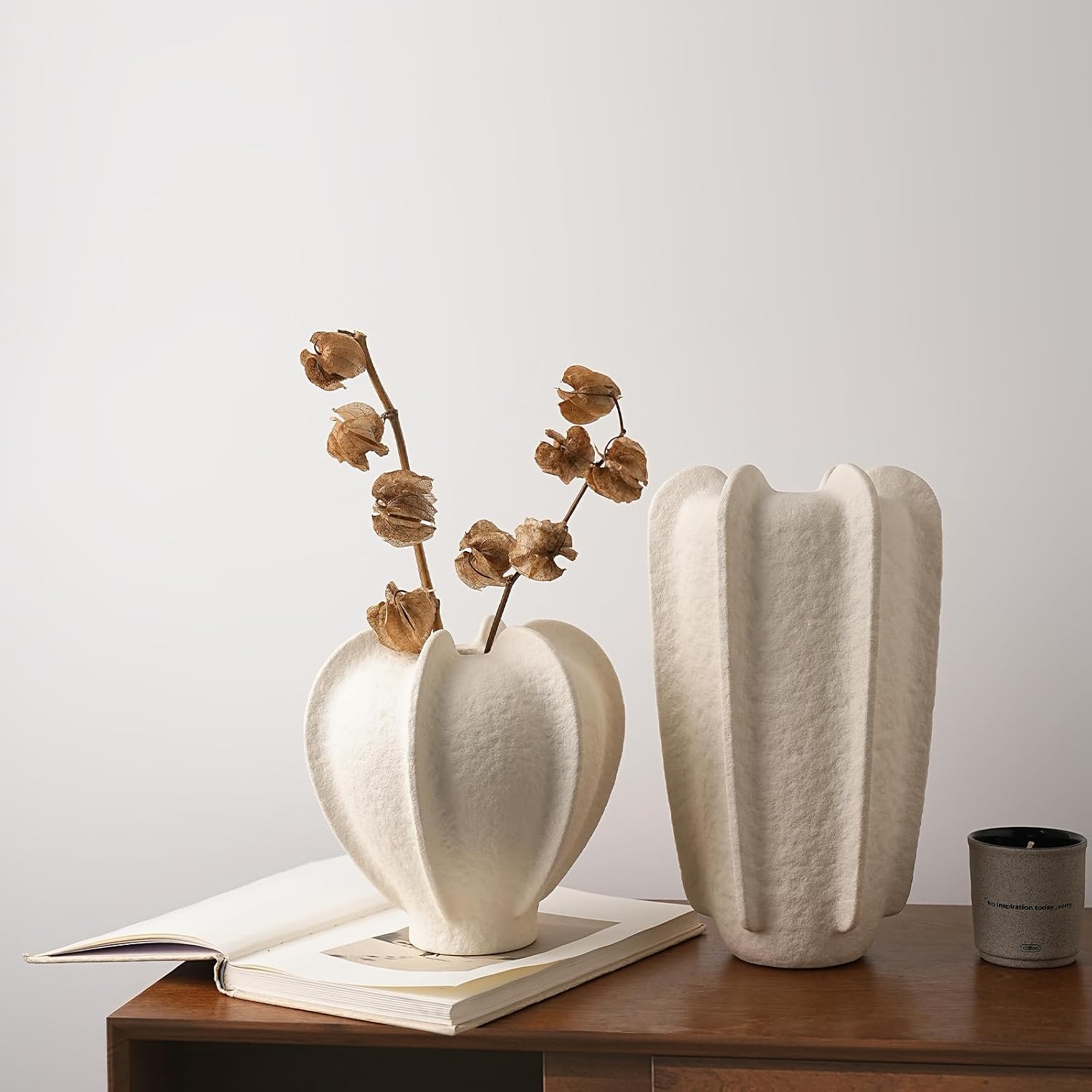 Ceramic Flower Vase Home Decor / Medium / Beige