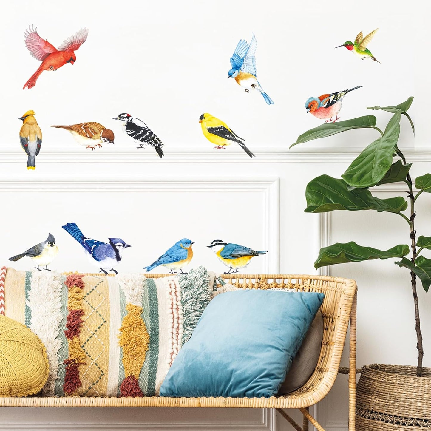 DS2-8042 Little Birds Wall Stickers Wall Decals Peel and Stick Removable Wall Stickers for Kids