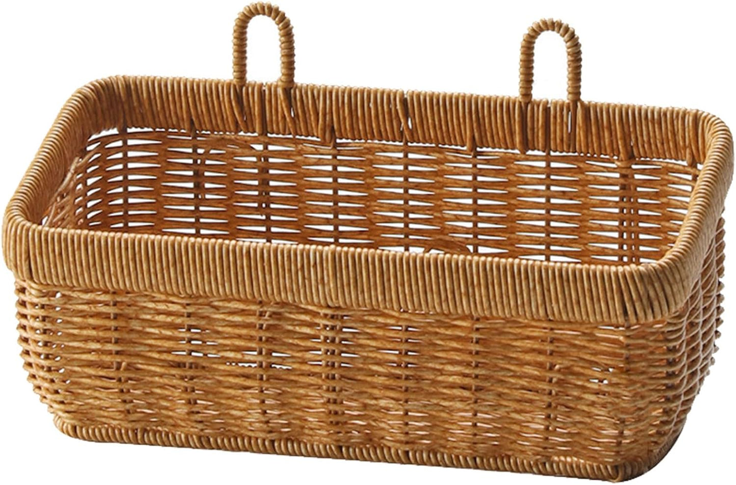 Wall Mounted Woven Rattan Storage Basket / L