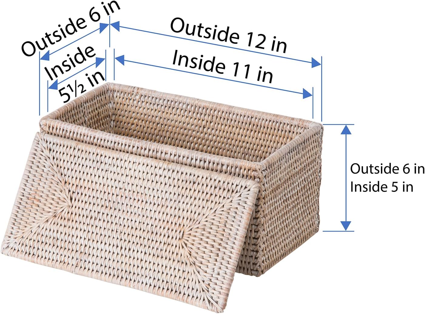 Wash Toilet Roll Storage Basket / White