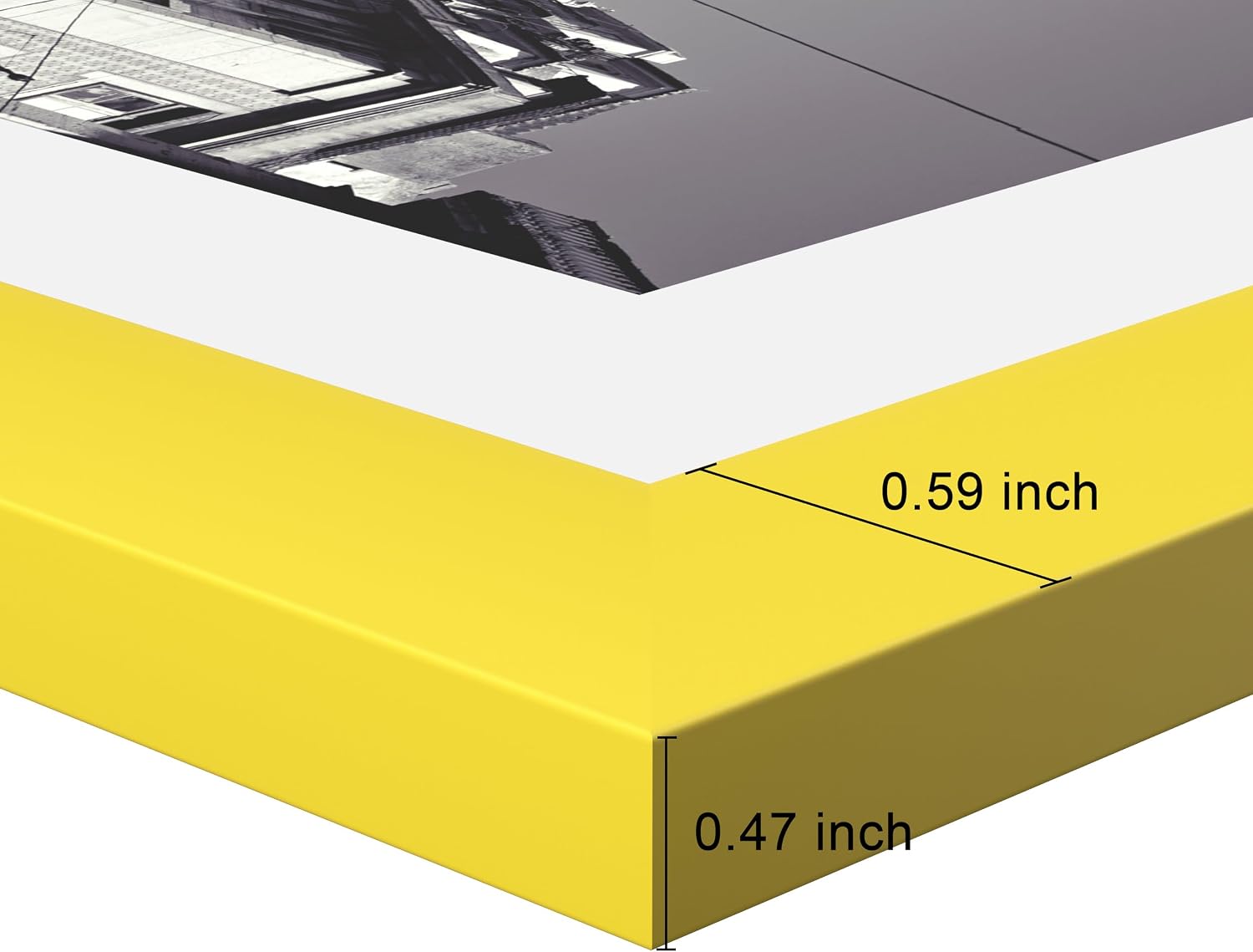 eletecpro 8x10 Picture Frames, Acrylic Cover, Yellow, Set of 10 | Display Photo 5x7 with Mat or 8x10 without