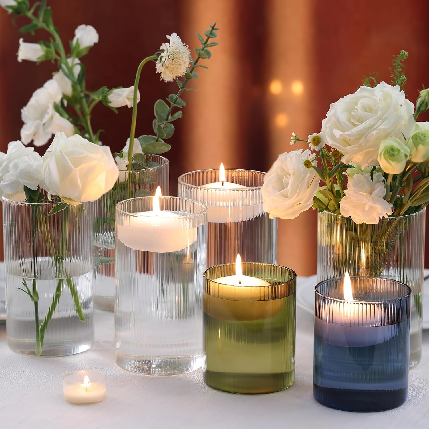 Glass Flower Vases / 4in / Clear