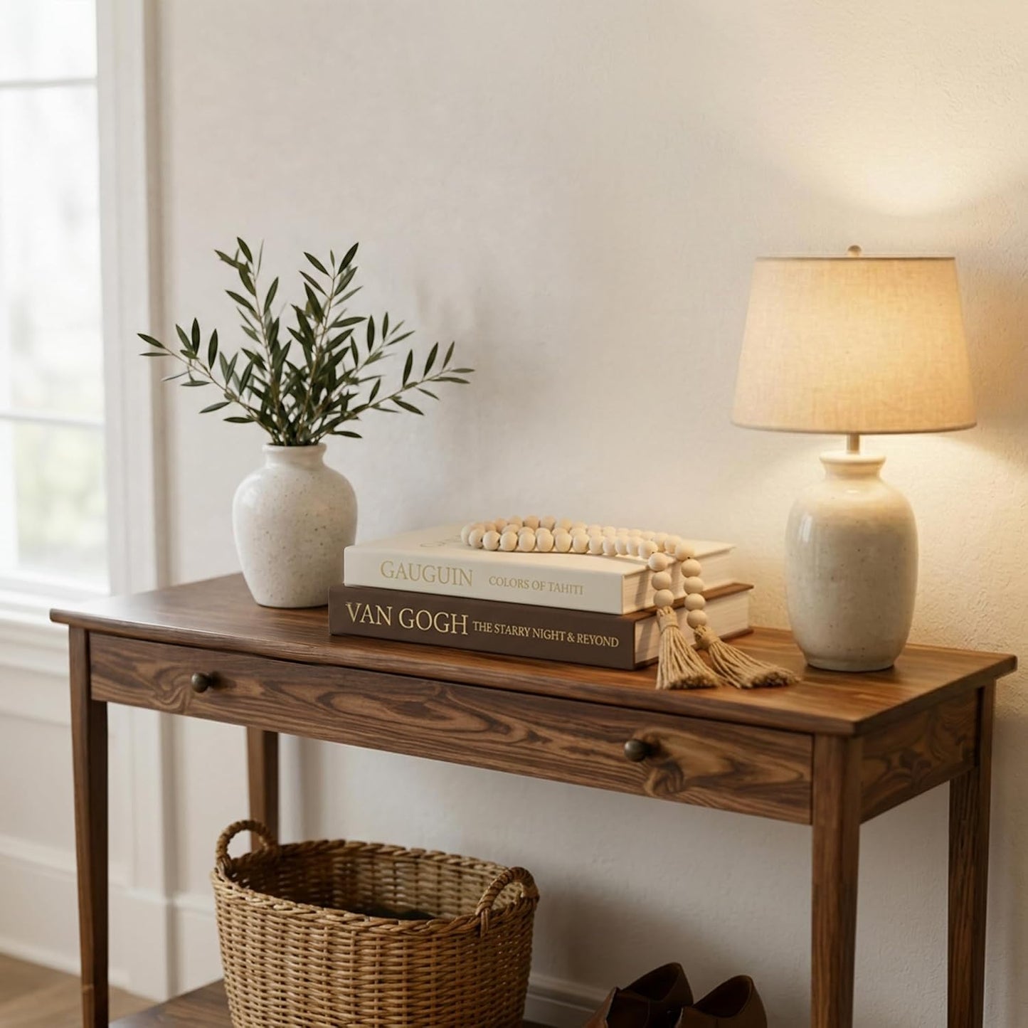 Wood Bead Garland / Brown-beige