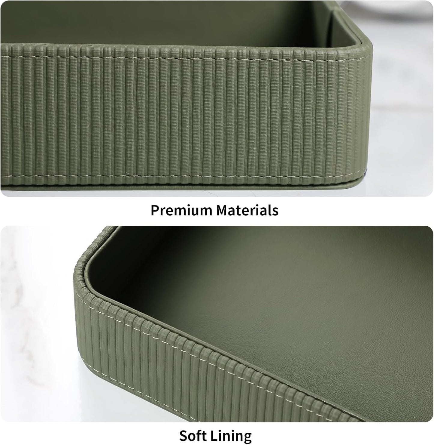 Modern Nightstand Organizer Bedside Desktop Storage for Womens and Men / Green