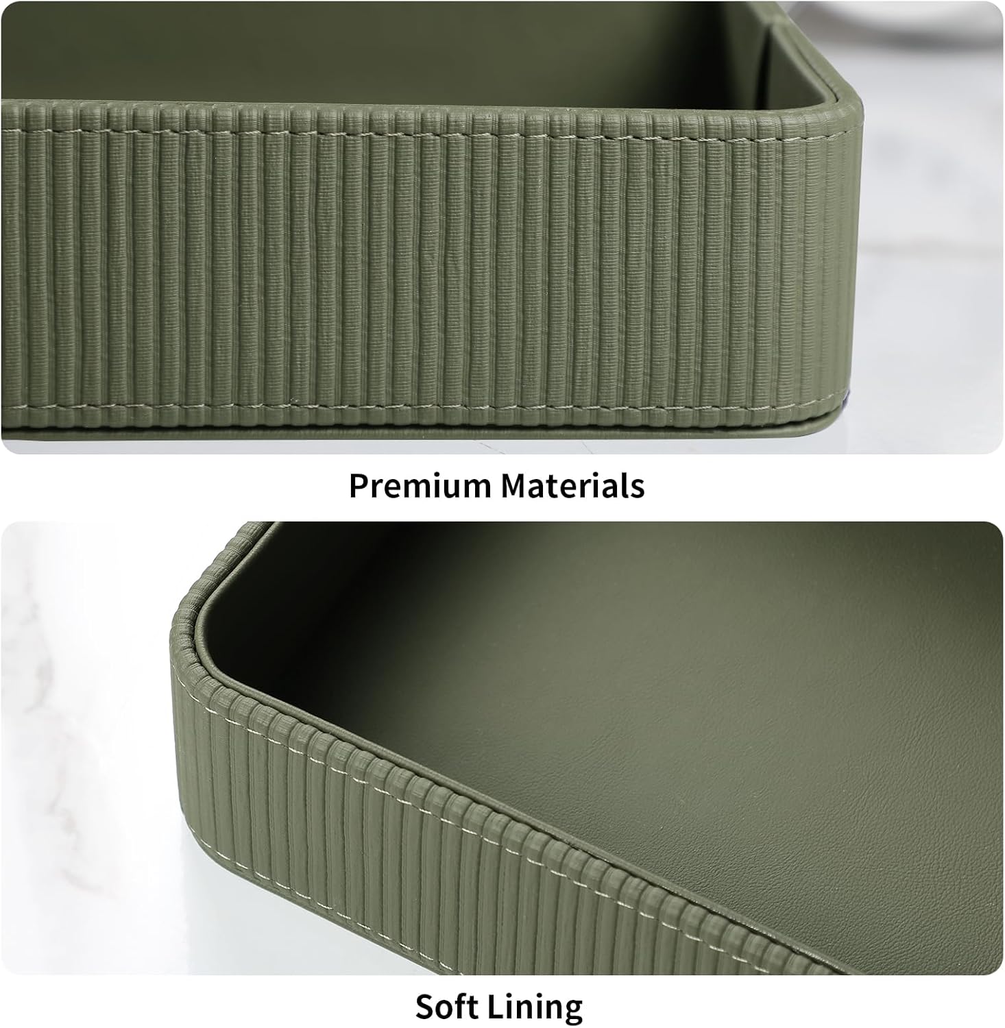Modern Nightstand Organizer Bedside Desktop Storage for Womens and Men / Green