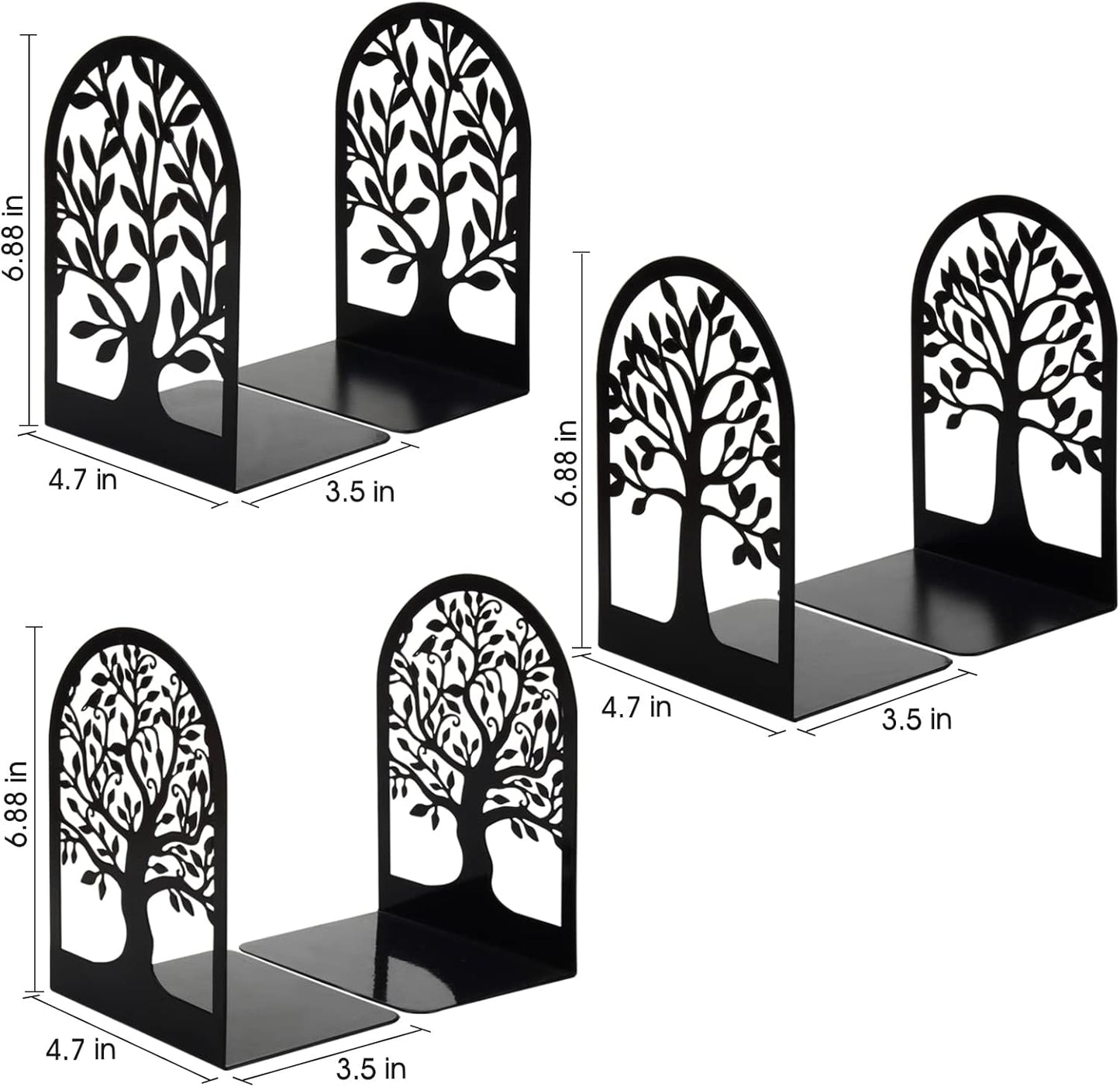 Metal Bookends / Book Ends / Black