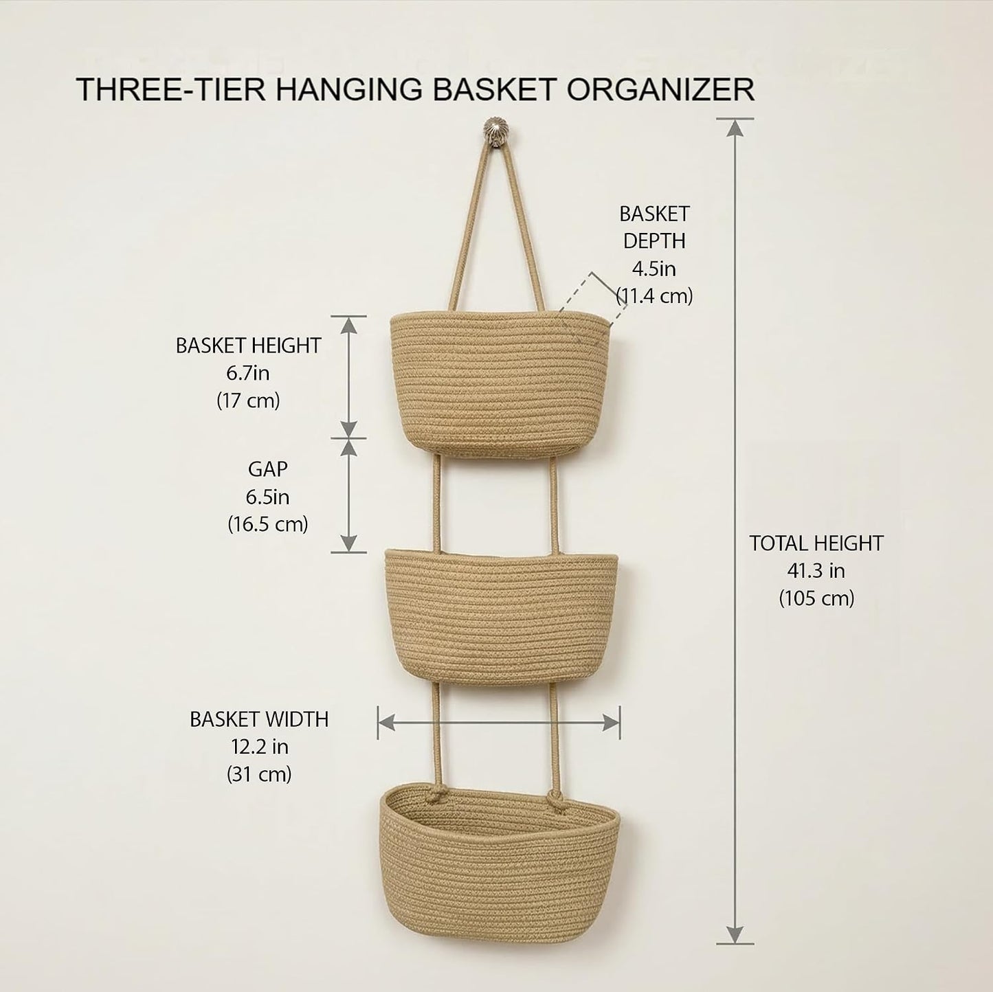 Large Wall Basket for Nursery / Medium