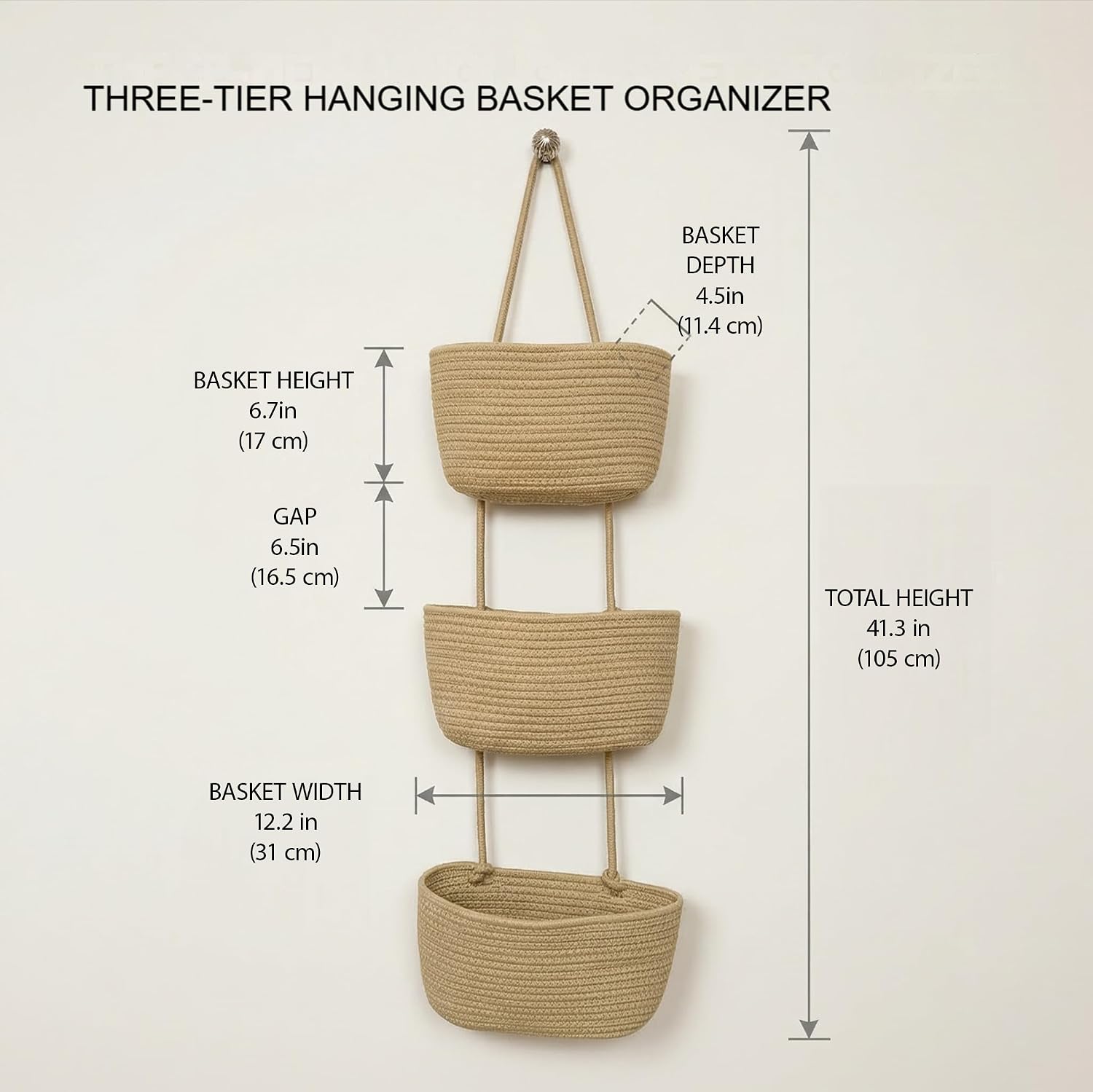 Large Wall Basket for Nursery / Medium