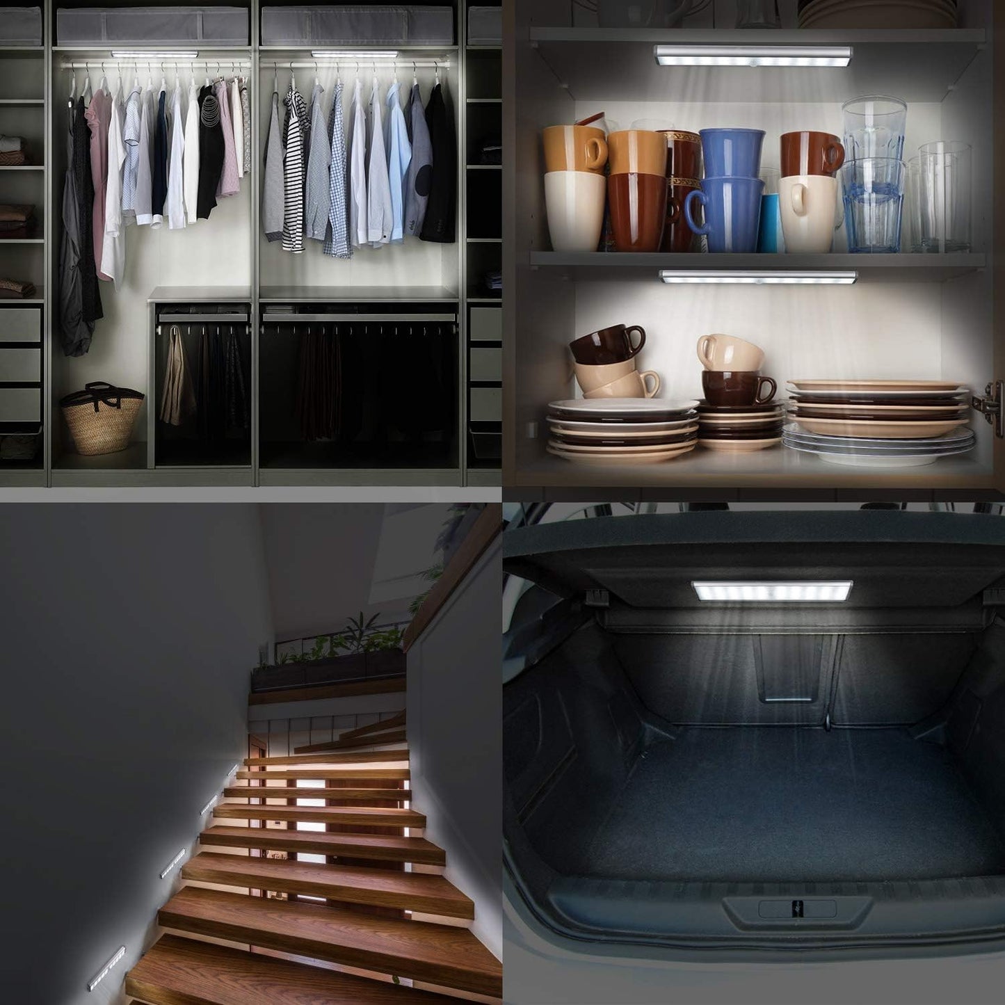 Motion Sensor Cabinet Lights,USB Rechargeable 20 LED Portable Cordless Closet Lighting,Wireless Under Counter Light